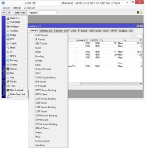 Winbox interface PPPoE-Client